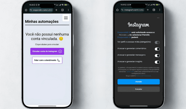 Conecte sua conta do Instagram